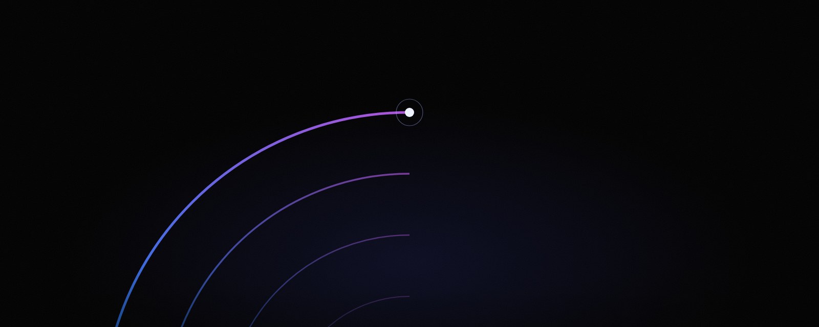 Concentric arcs of light rising toward a bright point — visualizing team capability compounding through hands-on AI training